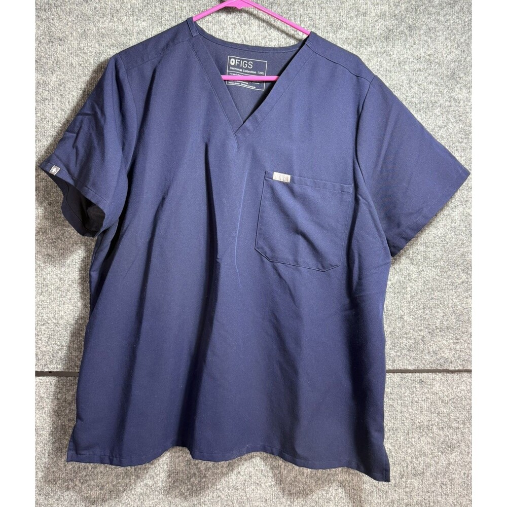 FIGS Scrub Top Women's XXL Navy Blue Catarina One Pocket Medical Healthcare